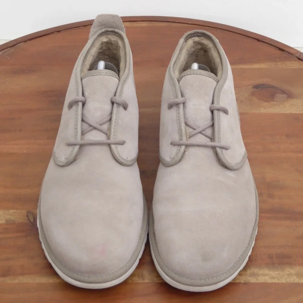 UGG Mens Neumel Flex Chukka Boots Gray Suede Shearling Lined 1016680 Size 11